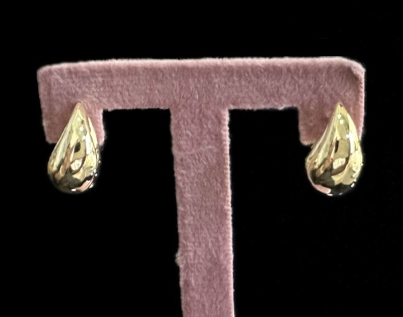 9-1-246665-1-Pendientes forma gota pequeña de plata de ley 925 baño oro 18K