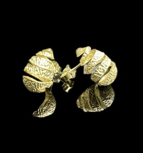 9-1-246678-1-Pendientes tipo gota mate de plata de ley 925 baño oro 18K 2