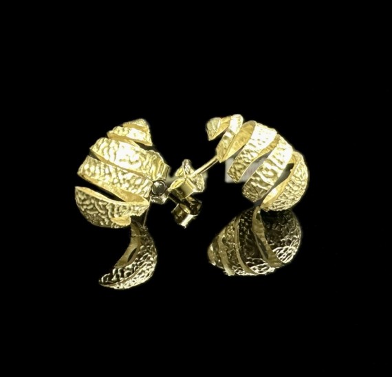 9-1-246678-2-Pendientes tipo gota mate de plata de ley 925 baño oro 18K