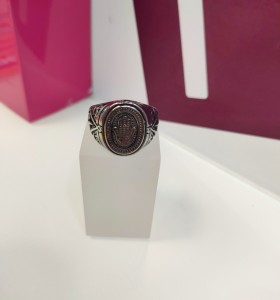 9-9-75487-1-Anillo acero plateado mano de fatima T27