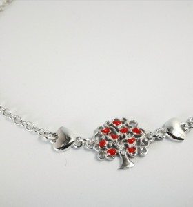 9-1-186936-1-Pulsera arbolito corazones rojo EBR17438 Rodio 2