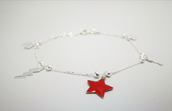 9-1-187027-1-Pulsera corazones esmalte rojos plata de ley 925 Ambr715