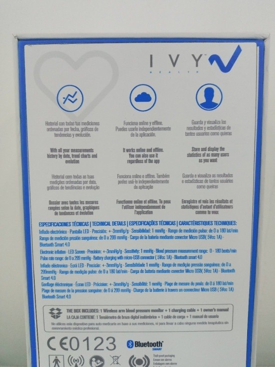 9-6-154556-2-Tensiometro IVY HEALTH De Brazo SIN USO
