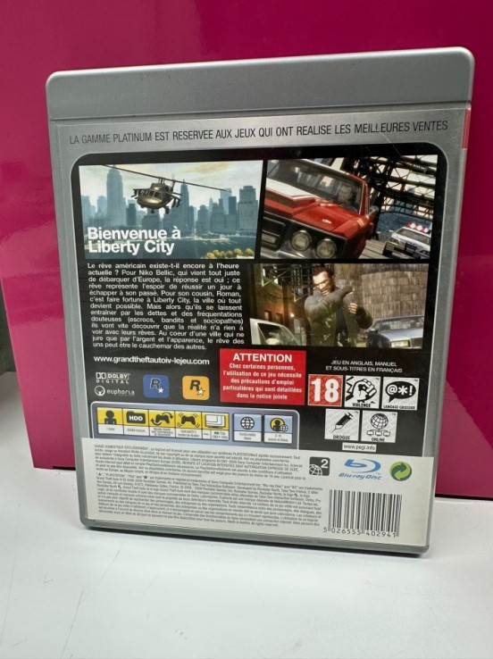 9-9-63246-2-Videojuego PS3 Gta 4 pal francia