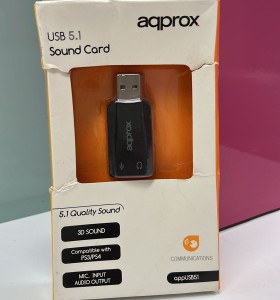 9-9-62906-1-Informática Tarjeta de sonido aprox usb 5.1 sin uso