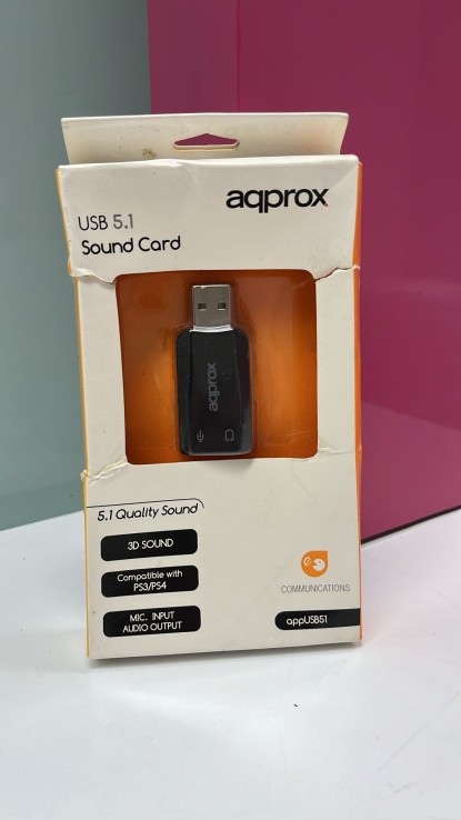 9-9-62906-1-Informática Tarjeta de sonido aprox usb 5.1 sin uso