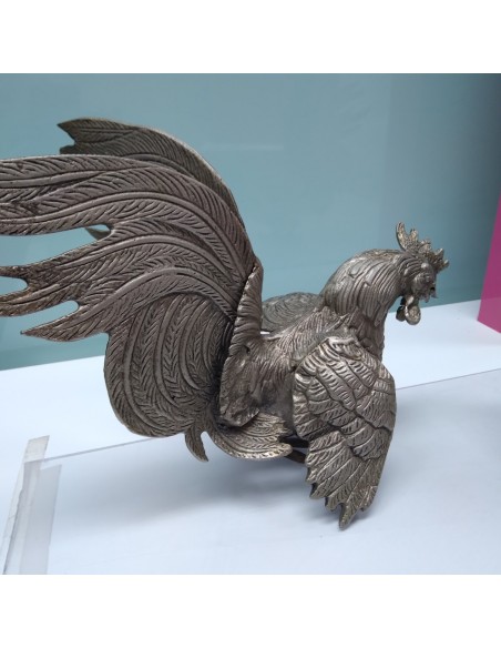 9-9-51875-4-Adorno Pareja Gallos De Pelea Bronce