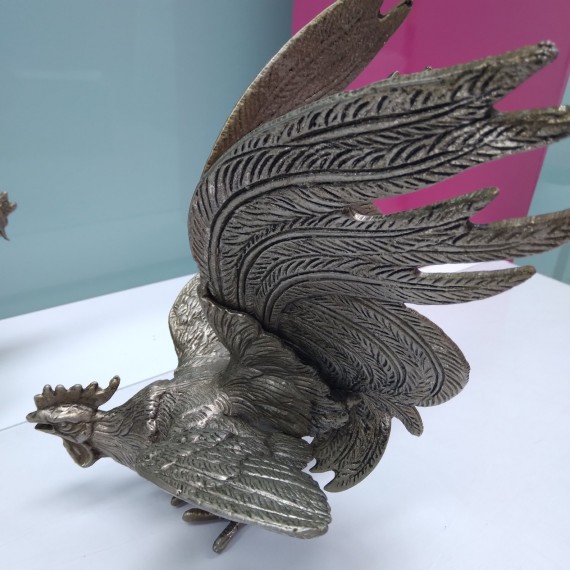 9-9-51875-5-Adorno Pareja Gallos De Pelea Bronce