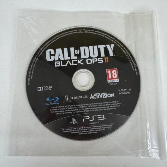 9-9-51513-2-Videojuego PS3 Call of duty Black Ops II (sin carátula)