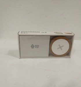 9-2-94716-1-NORDMÄRKE Cargador inalámbrico, blanco, corcho Nuevo