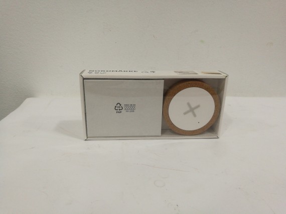 9-2-94733-1-NORDMÄRKE Cargador inalámbrico, blanco, corcho Nuevo