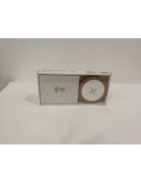9-2-94738-1-NORDMÄRKE Cargador inalámbrico, blanco, corcho Nuevo