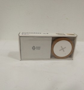 9-2-94739-1-NORDMÄRKE Cargador inalámbrico, blanco, corcho Nuevo