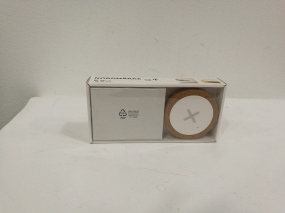 9-2-94841-1-NORDMÄRKE Cargador inalámbrico, blanco, corcho Nuevo