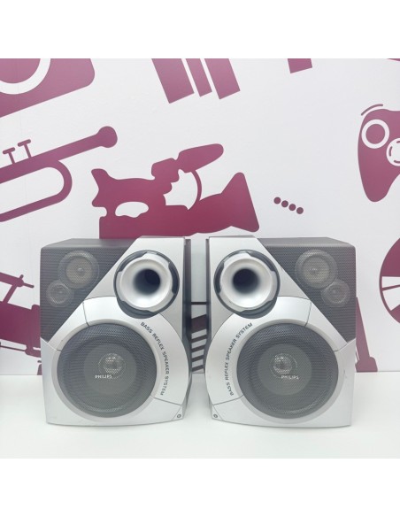 8-8-76934-1-Altavoces HiFi Philips Negros y Plateados