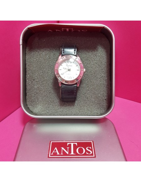 8-8-66943-1-Reloj pulsera señora Antos Cussi negro (Sin Uso)