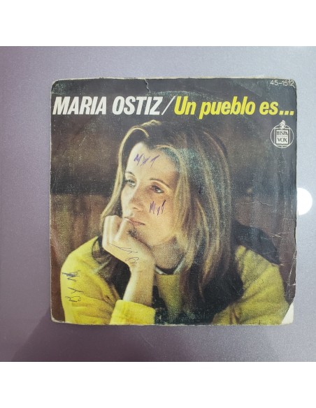 7-7-65560-1-Vinilo Maria Ostriz un pueblo es