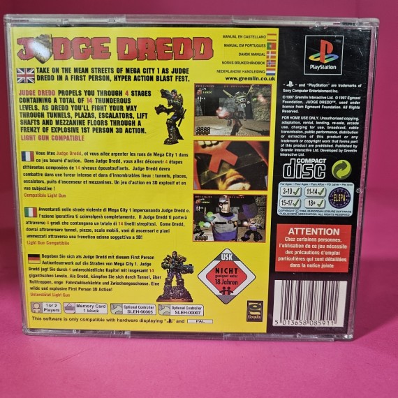 8-8-69638-3-Videojuego PS1 Judge Dredd (EN) Pal