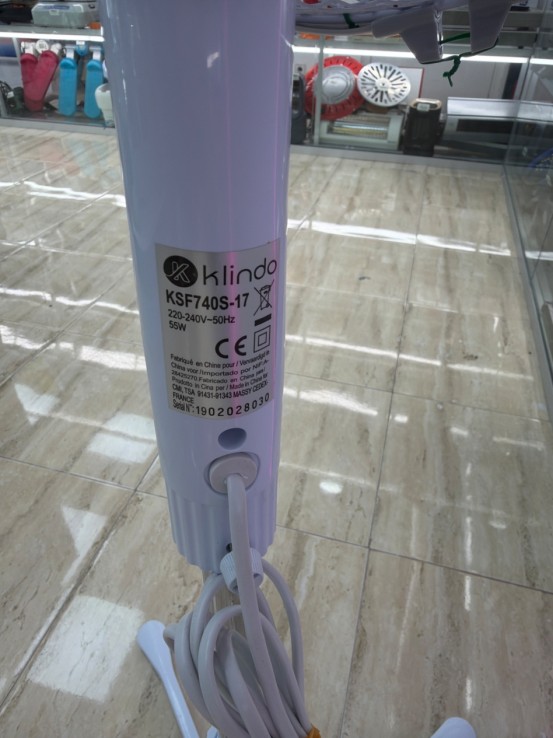 8-8-77829-4-Ventilador de pie blanco Klindo ksf7405 55w