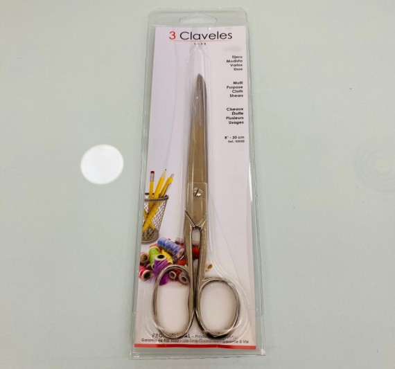 8-8-74977-1-Tijera 3 Claveles Modista 20 cm nuevo