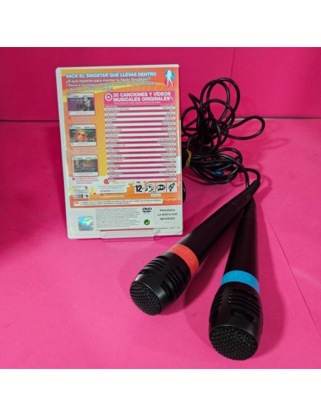 8-8-73913-2-Microfono Ps2 SingsStar (2) Juego SingstarLatino