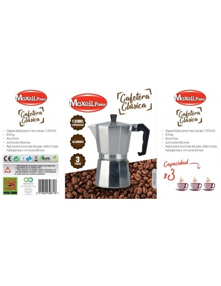 7-7-67014-1-Cafetera Clasica 3 Tazas MPCC3T