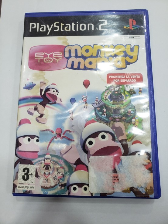 7-7-57318-1-Videojuego PS2 Eye Toy Monkey Mania