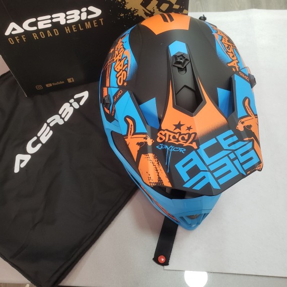 7-7-69814-4-Casco Integral Casco Moto Cross Steel Junior (51-52Cm) SIN USO