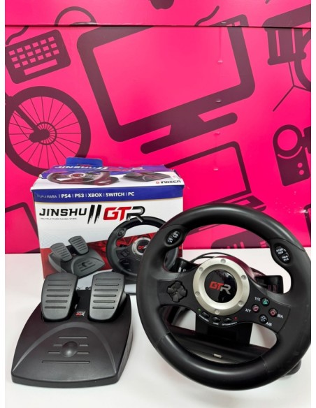 7-7-80038-1-Volante Ps4 JINSHU 2 GTR Multiplatform Racing Wheel 