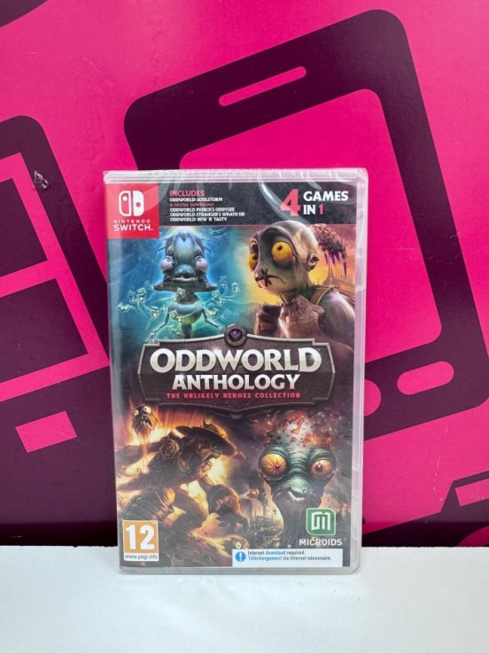 7-7-84111-1-Videojuego Nintendo Switch Oddworld Anthology Precintando