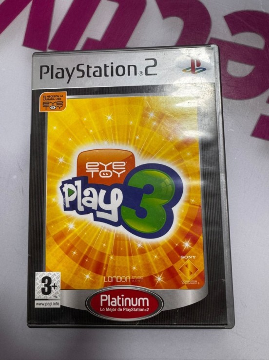 7-7-73450-1-Videojuego PS2 Play 3 con camara ps2