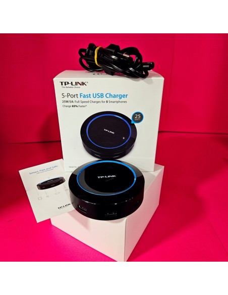 8-8-69965-4-Cargador TP-LINK 5 Puertos FAST USB Charger Mod.UP525