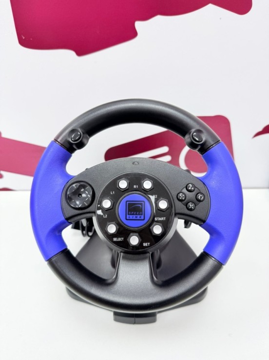 8-8-75894-3-Volante Ps2 Volante Speedlink Blue Lightning PS2