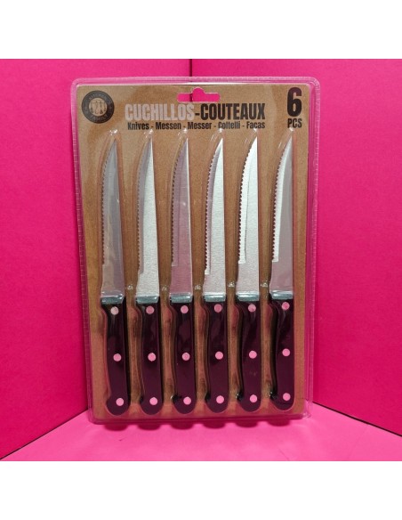 8-8-67580-2-Set Cuchillos Cocina Kitchen Family 6pcs (Nuevo)