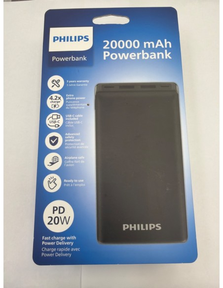 1-1-273675-2-Bateria Portatil Philips 20000mAh (Nuevo)