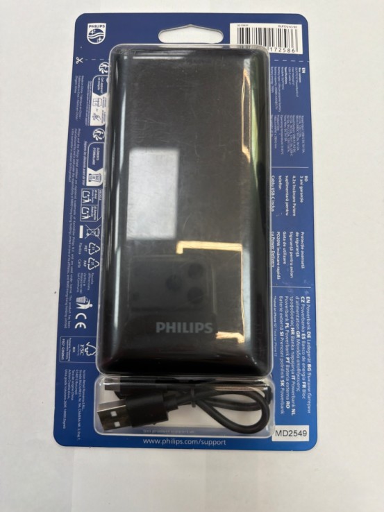 1-1-273672-1-Bateria Portatil Philips 20000mAh (Nuevo)