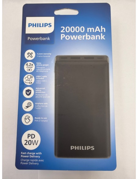 1-1-273672-2-Bateria Portatil Philips 20000mAh (Nuevo)