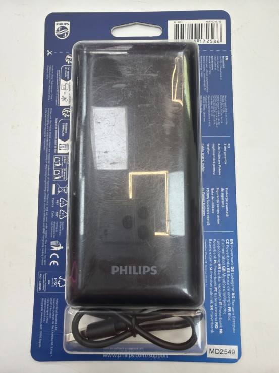 1-1-273648-1-Bateria Portatil Philips Powerbank 20000mAh (Nuevo)