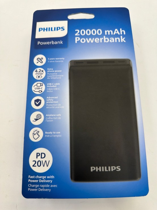 1-1-273648-2-Bateria Portatil Philips Powerbank 20000mAh (Nuevo)