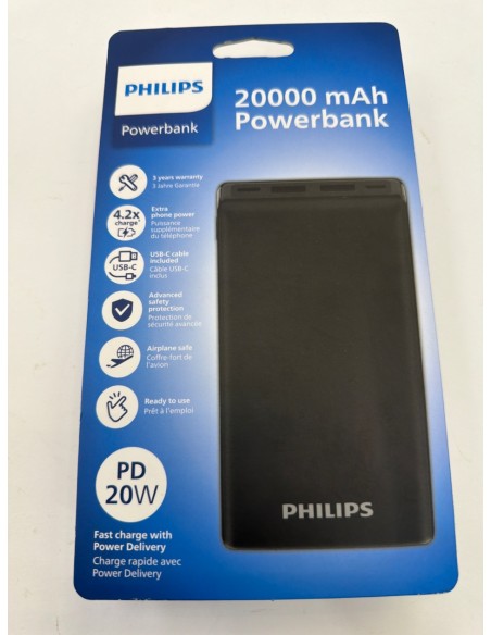 1-1-273648-2-Bateria Portatil Philips Powerbank 20000mAh (Nuevo)