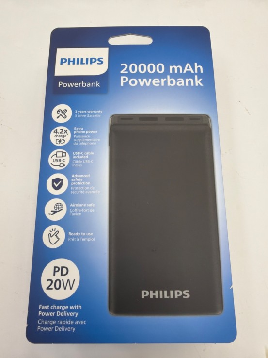 1-1-273647-2-Bateria Portatil Philips Powerbank 20000mAh (Nuevo)