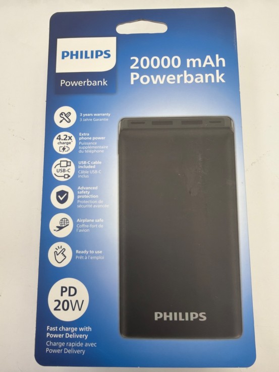 1-1-273646-2-Bateria Portatil Philips Powerbank 20000mAh (Nuevo)