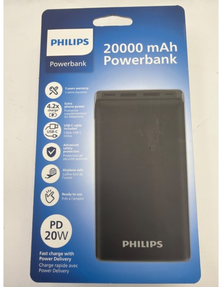 1-1-273646-2-Bateria Portatil Philips Powerbank 20000mAh (Nuevo)