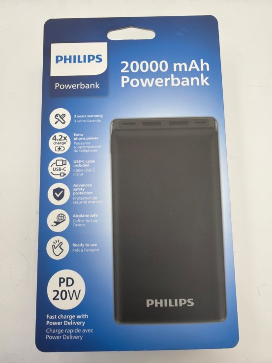 1-1-273644-2-Bateria Portatil Philips Powerbank 20000mAh (Nuevo)