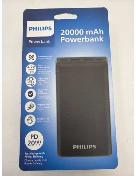 1-1-273644-2-Bateria Portatil Philips Powerbank 20000mAh (Nuevo)