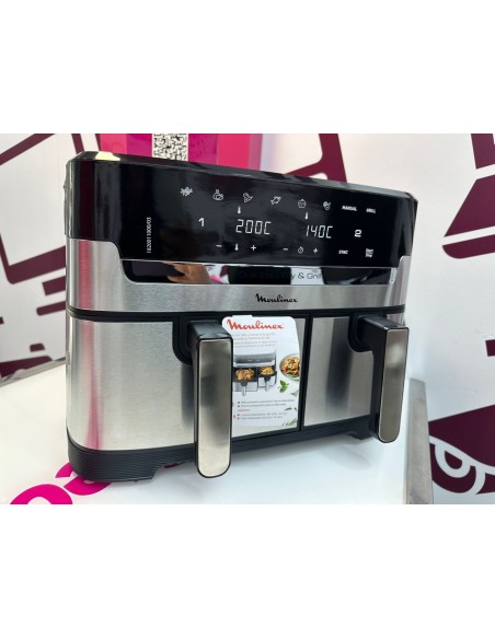 9-9-78037-1-Freidora De Aire Moulinex Dual Easy Fry Grill 8.3 L (sin Uso)