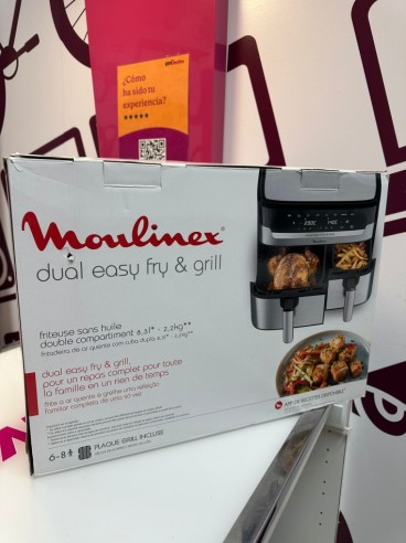 9-9-78037-5-Freidora De Aire Moulinex Dual Easy Fry Grill 8.3 L (sin Uso)