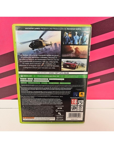 8-8-76665-2-Videojuego Xbox 360 Grand Theft Auto V (2CDs)
