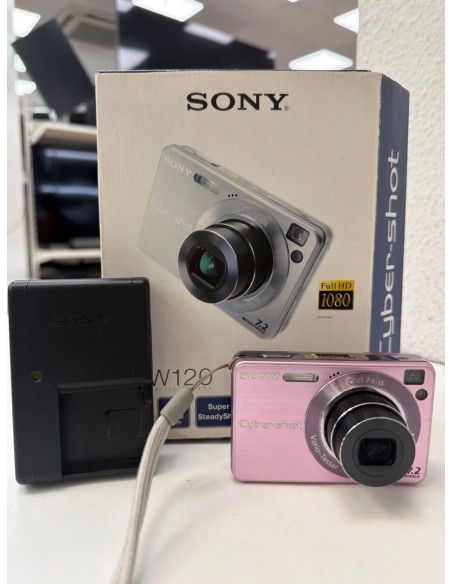 1-1-274326-3-Cámara Digital Compacta Sony DSC W120 Cyber Shot Rosa