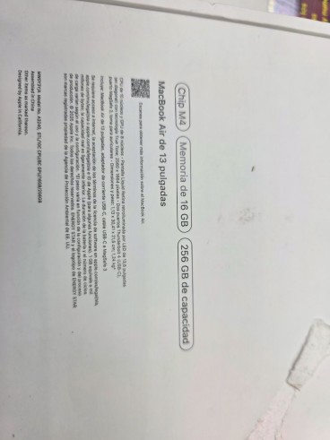 1-1-272549-6-Ordenador portátil Apple Macbook Air M4 2025 16ram 256Gb